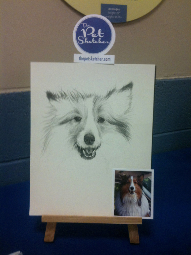 This is the display for the gift certificate at the silent auction event.